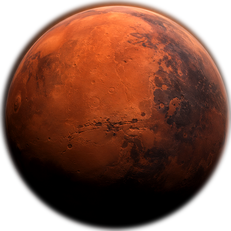 Custom-generated realistic 3D Mars