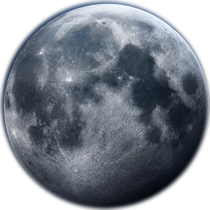 Custom-generated realistic 3D Moon